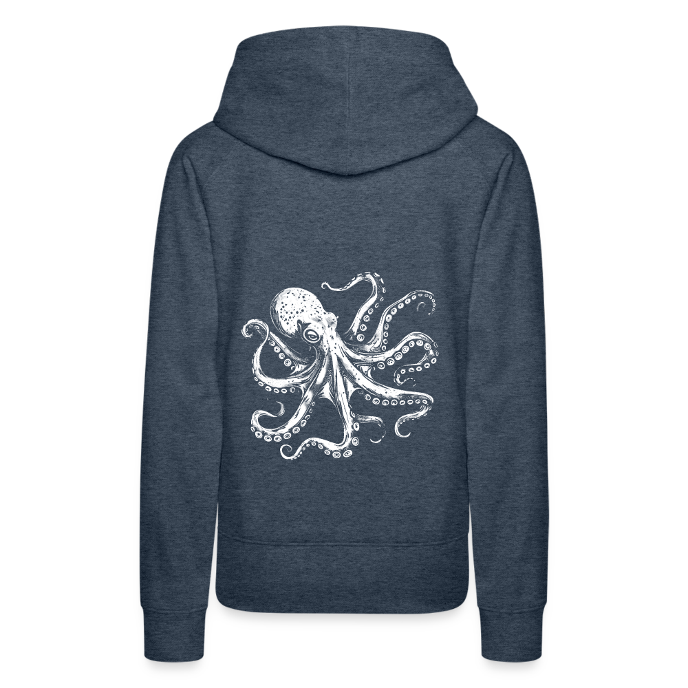 Cooler Oktopus Kraken - Frauen Premium Hoodie - Jeansblau