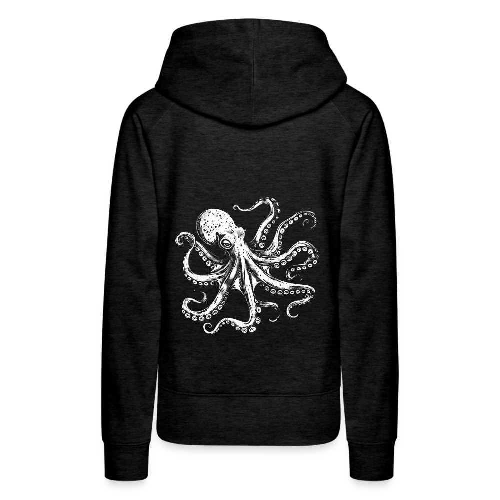 Cooler Oktopus Kraken - Frauen Premium Hoodie - Anthrazit