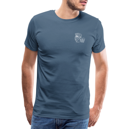 Bembel mit Gläsern - Hessisch Mundart - Männer Premium T-Shirt - by Artful Alchemist