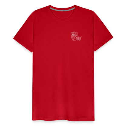 Bembel mit Gläsern - Hessisch Mundart - Männer Premium T-Shirt - by Artful Alchemist