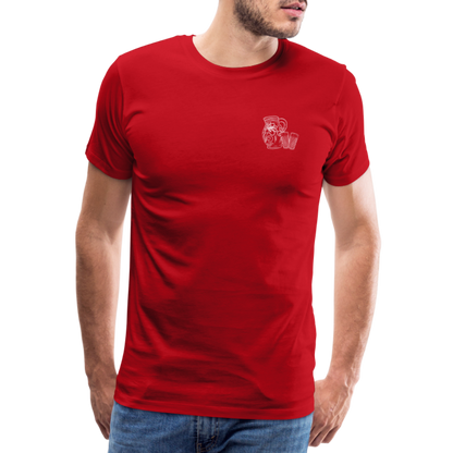 Bembel mit Gläsern - Hessisch Mundart - Männer Premium T-Shirt - by Artful Alchemist