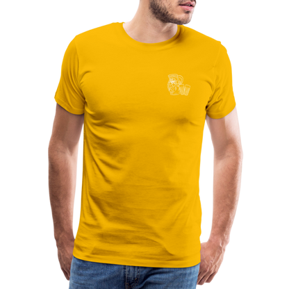 Bembel mit Gläsern - Hessisch Mundart - Männer Premium T-Shirt - by Artful Alchemist