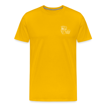 Bembel mit Gläsern - Hessisch Mundart - Männer Premium T-Shirt - by Artful Alchemist