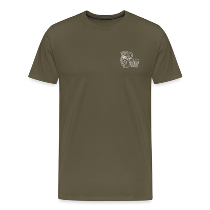 Bembel mit Gläsern - Hessisch Mundart - Männer Premium T-Shirt - by Artful Alchemist