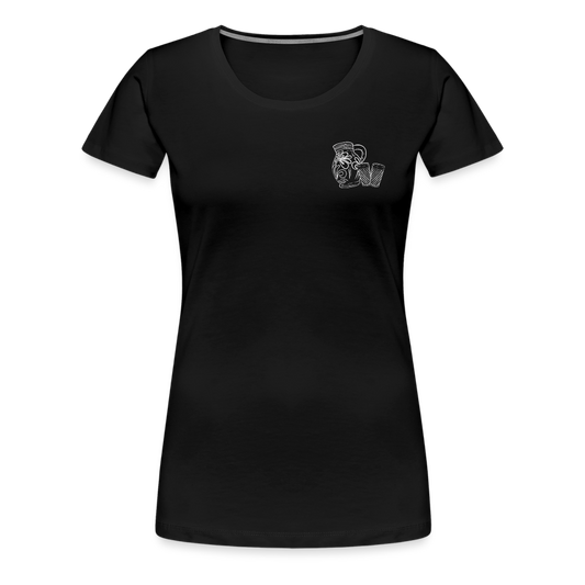 Bembel mit Gläsern  - Hessisch Mundart - Frauen Premium T-Shirt - Schwarz