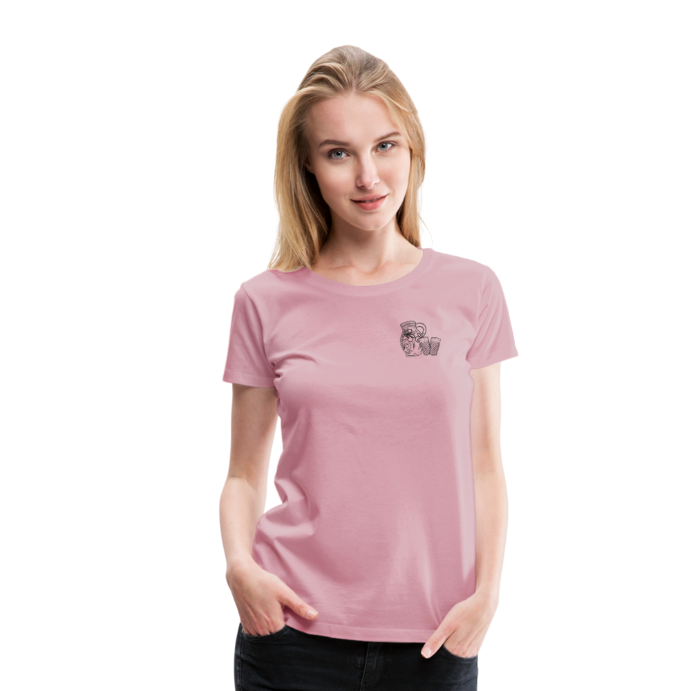 Bembel mit Gläsern  - Hessisch Mundart - Frauen Premium T-Shirt - Hellrosa