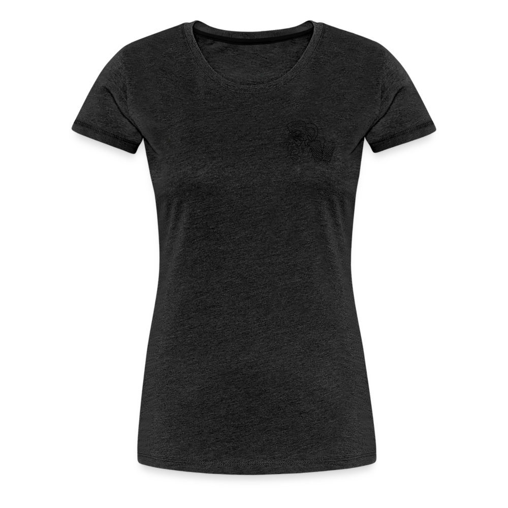 Bembel mit Gläsern  - Hessisch Mundart - Frauen Premium T-Shirt - Anthrazit