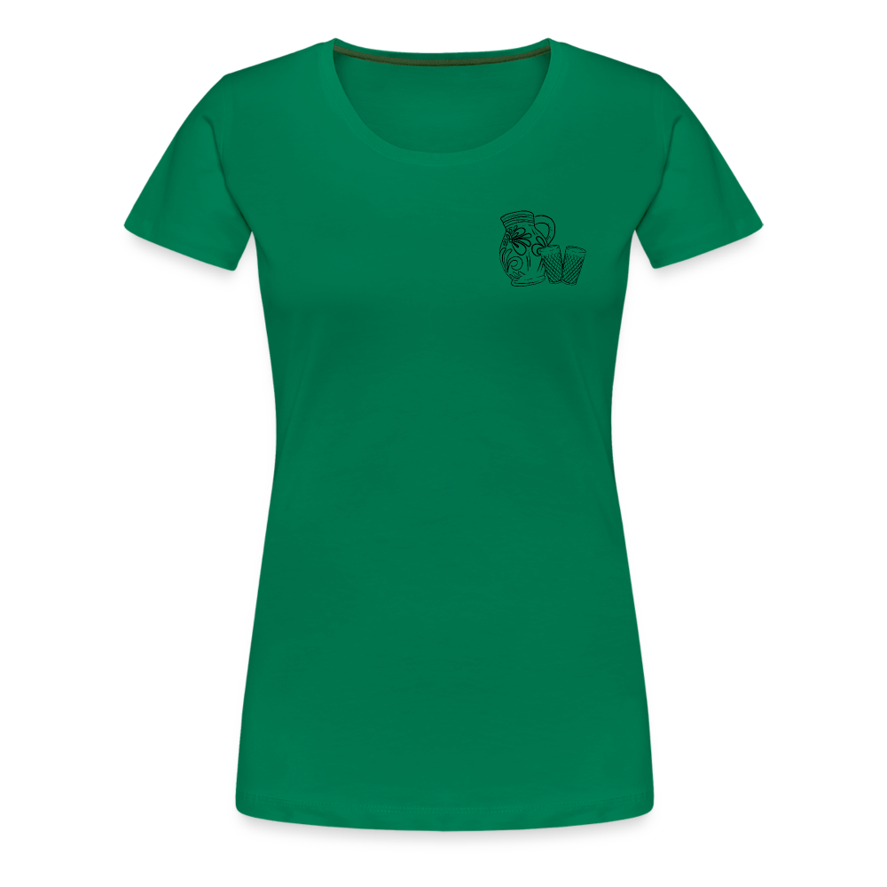 Bembel mit Gläsern  - Hessisch Mundart - Frauen Premium T-Shirt - Kelly Green