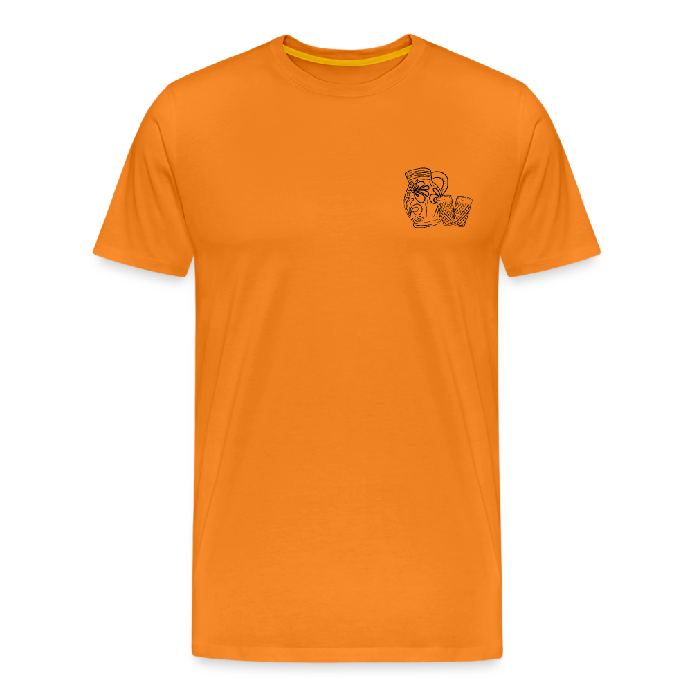 Bembel mit Gläsern  - Hessisch Mundart - Männer Premium T-Shirt - Orange