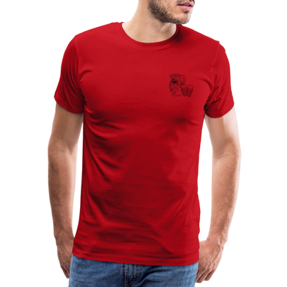 Bembel mit Gläsern - Hessisch Mundart - Männer Premium T-Shirt - by Artful Alchemist