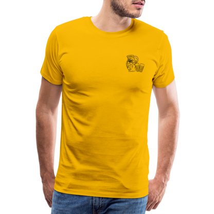 Bembel mit Gläsern - Hessisch Mundart - Männer Premium T-Shirt - by Artful Alchemist
