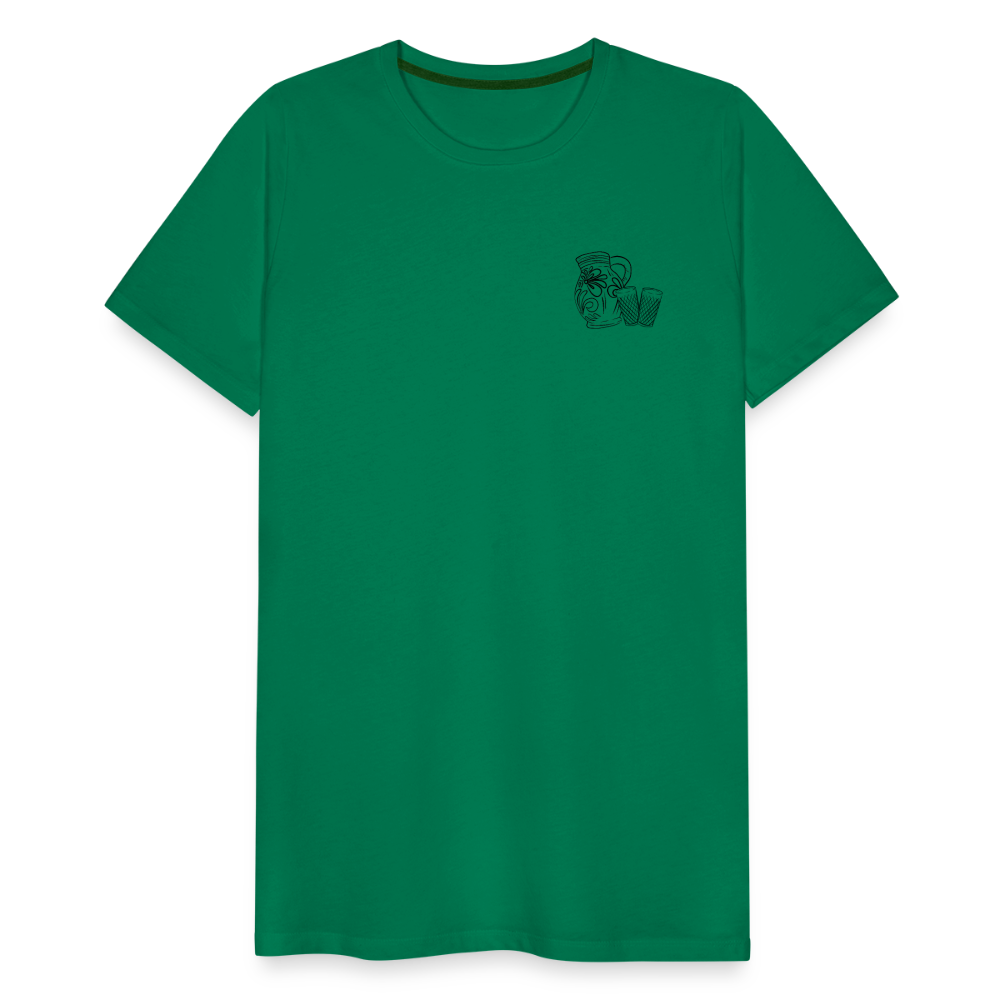 Bembel mit Gläsern  - Hessisch Mundart - Männer Premium T-Shirt - Kelly Green