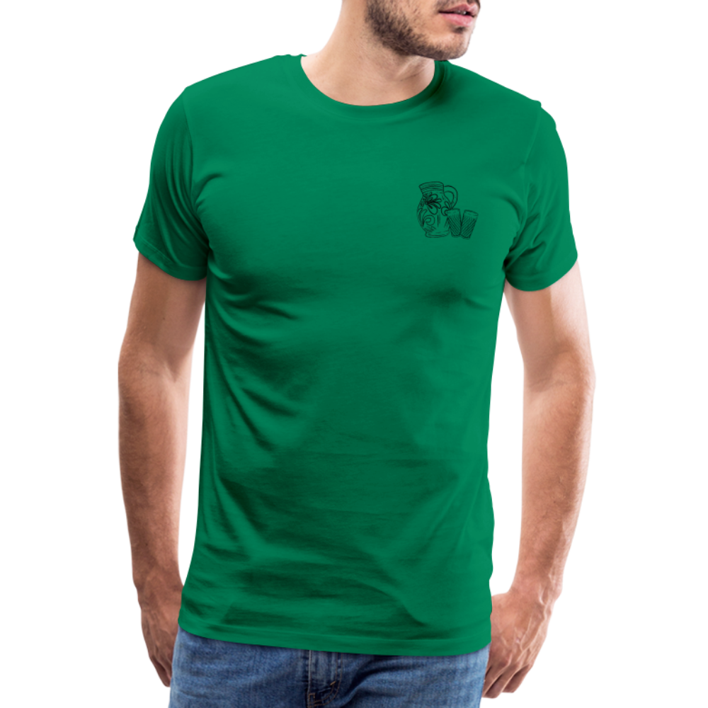 Bembel mit Gläsern  - Hessisch Mundart - Männer Premium T-Shirt - Kelly Green