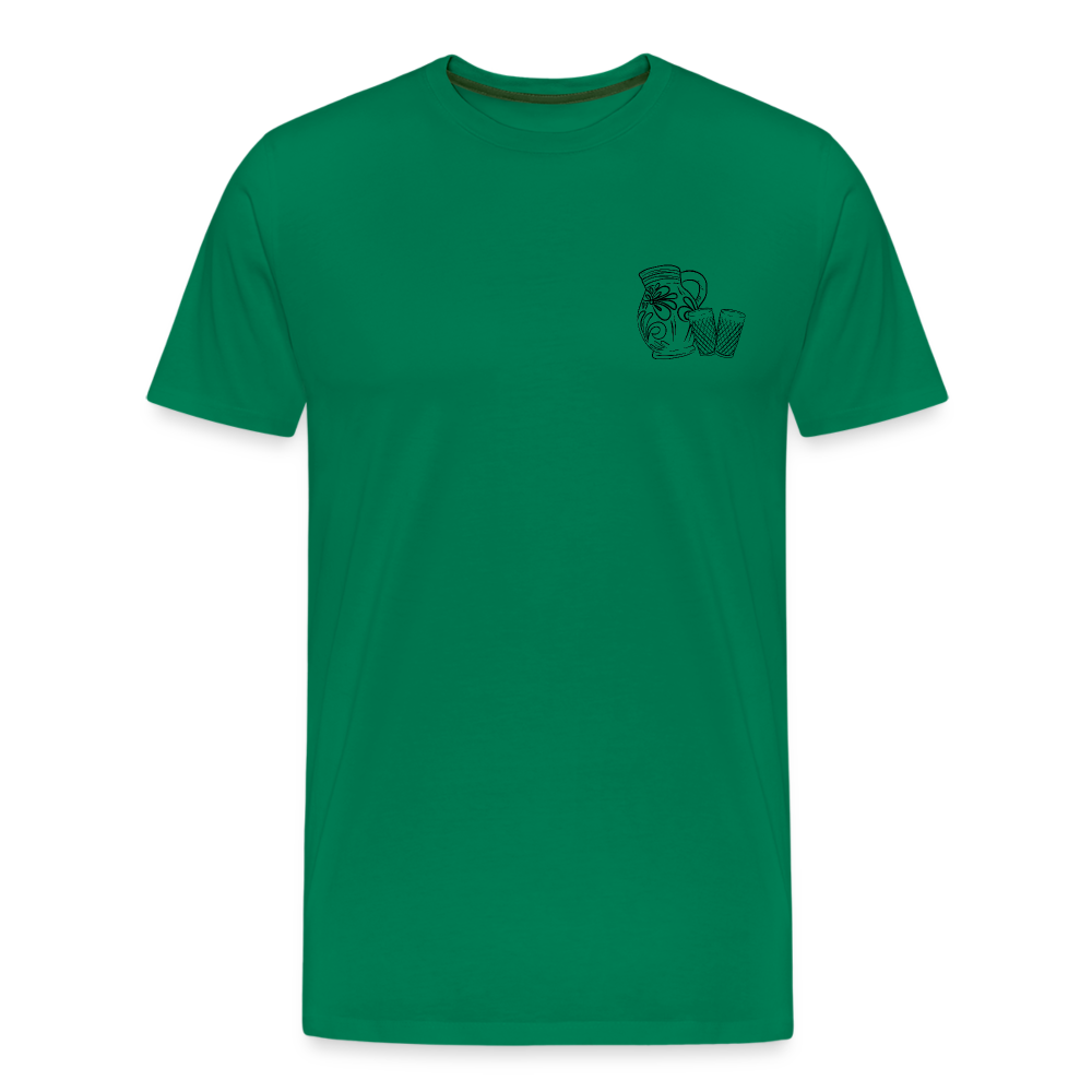 Bembel mit Gläsern  - Hessisch Mundart - Männer Premium T-Shirt - Kelly Green