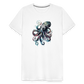 Cooler Wasserfarben Aquarell Oktopus  - Männer Premium T-Shirt - Weiß