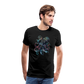 Cooler Wasserfarben Aquarell Oktopus  - Männer Premium T-Shirt - Schwarz