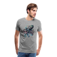 Cooler Wasserfarben Aquarell Oktopus  - Männer Premium T-Shirt - Grau meliert