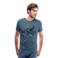 Cooler Wasserfarben Aquarell Oktopus  - Männer Premium T-Shirt - Blaugrau