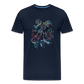 Cooler Wasserfarben Aquarell Oktopus  - Männer Premium T-Shirt - Navy