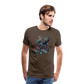 Cooler Wasserfarben Aquarell Oktopus  - Männer Premium T-Shirt - Edelbraun