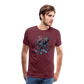 Cooler Wasserfarben Aquarell Oktopus  - Männer Premium T-Shirt - Bordeauxrot meliert