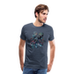 Cooler Wasserfarben Aquarell Oktopus  - Männer Premium T-Shirt - Blau meliert