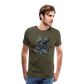 Cooler Wasserfarben Aquarell Oktopus  - Männer Premium T-Shirt - Khaki