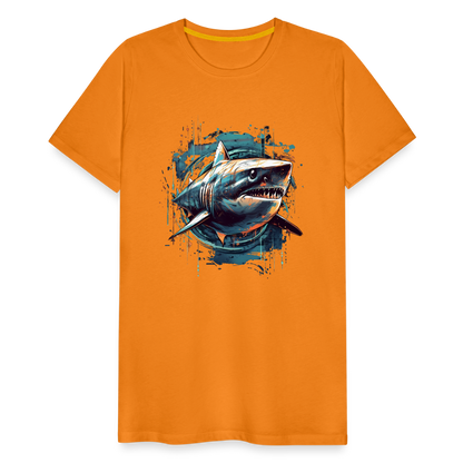 Cooler Retro Hai als Ink Art - Männer Premium T-Shirt - by Artful Alchemist