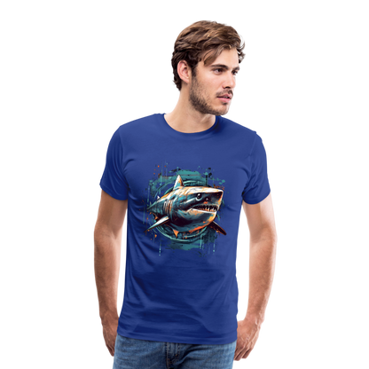 Cooler Retro Hai als Ink Art - Männer Premium T-Shirt - by Artful Alchemist