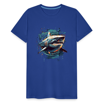 Cooler Retro Hai als Ink Art - Männer Premium T-Shirt - by Artful Alchemist