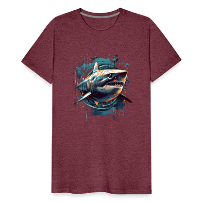 Cooler Retro Hai als Ink Art - Männer Premium T-Shirt - by Artful Alchemist