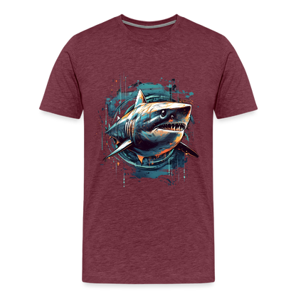 Cooler Retro Hai als Ink Art - Männer Premium T-Shirt - by Artful Alchemist