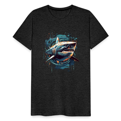 Cooler Retro Hai als Ink Art - Männer Premium T-Shirt - by Artful Alchemist