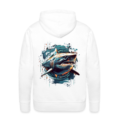 Cooler Retro Hai als Ink Art - Männer Premium Hoodie - by Artful Alchemist