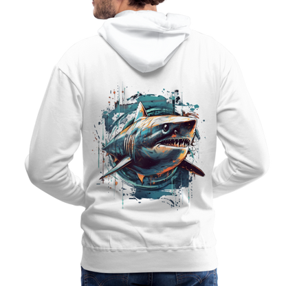 Cooler Retro Hai als Ink Art - Männer Premium Hoodie - by Artful Alchemist