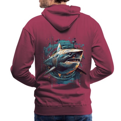 Cooler Retro Hai als Ink Art - Männer Premium Hoodie - by Artful Alchemist