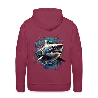 Cooler Retro Hai als Ink Art - Männer Premium Hoodie - by Artful Alchemist