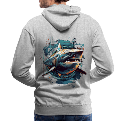 Cooler Retro Hai als Ink Art - Männer Premium Hoodie - by Artful Alchemist