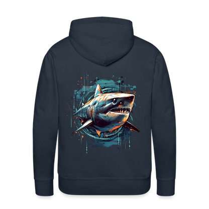 Cooler Retro Hai als Ink Art - Männer Premium Hoodie - by Artful Alchemist