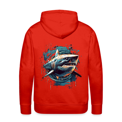 Cooler Retro Hai als Ink Art - Männer Premium Hoodie - by Artful Alchemist