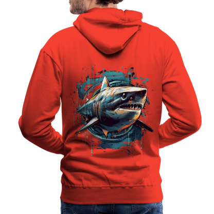 Cooler Retro Hai als Ink Art - Männer Premium Hoodie - by Artful Alchemist