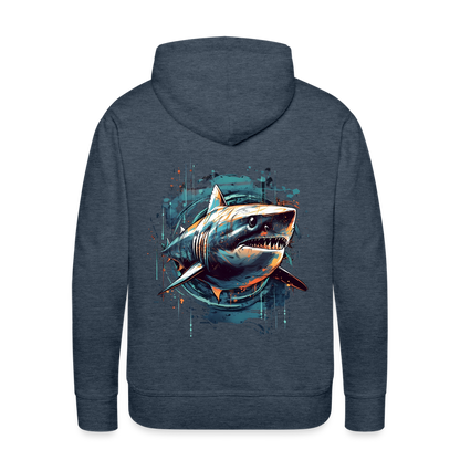 Cooler Retro Hai als Ink Art - Männer Premium Hoodie - by Artful Alchemist
