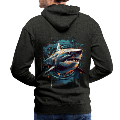 Cooler Retro Hai als Ink Art - Männer Premium Hoodie - by Artful Alchemist