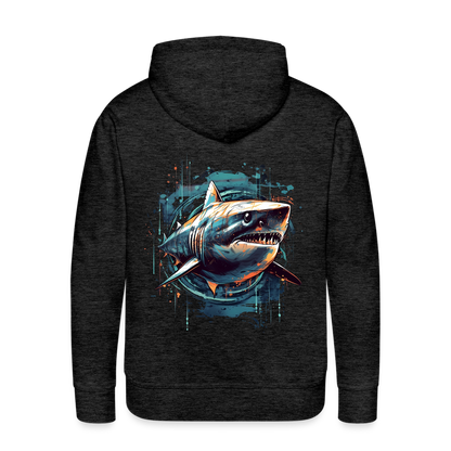 Cooler Retro Hai als Ink Art - Männer Premium Hoodie - by Artful Alchemist