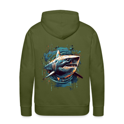 Cooler Retro Hai als Ink Art - Männer Premium Hoodie - by Artful Alchemist