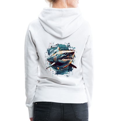 Cooler Retro Hai als Ink Art - Frauen Premium Hoodie - by Artful Alchemist