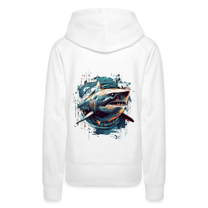 Cooler Retro Hai als Ink Art - Frauen Premium Hoodie - by Artful Alchemist