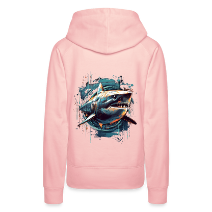 Cooler Retro Hai als Ink Art - Frauen Premium Hoodie - by Artful Alchemist