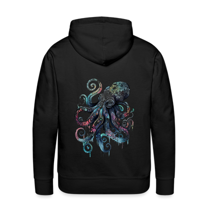 Cooler Wasserfarben Aquarell Oktopus  - Männer Premium Hoodie - Schwarz