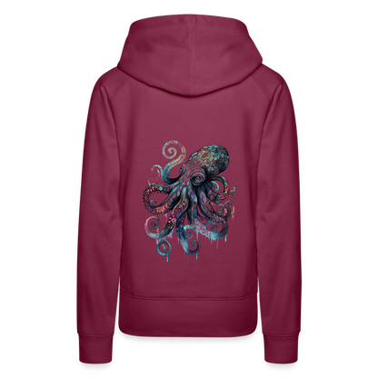 Cooler Wasserfarben Aquarell Oktopus - Frauen Premium Hoodie - by Artful Alchemist
